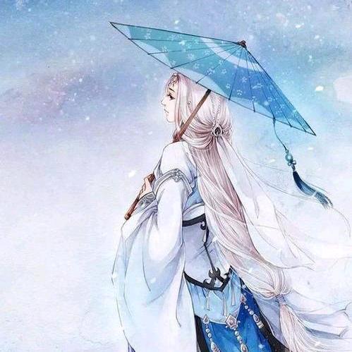 轻雨伞下