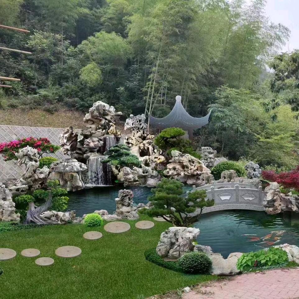 鱼池过滤假山