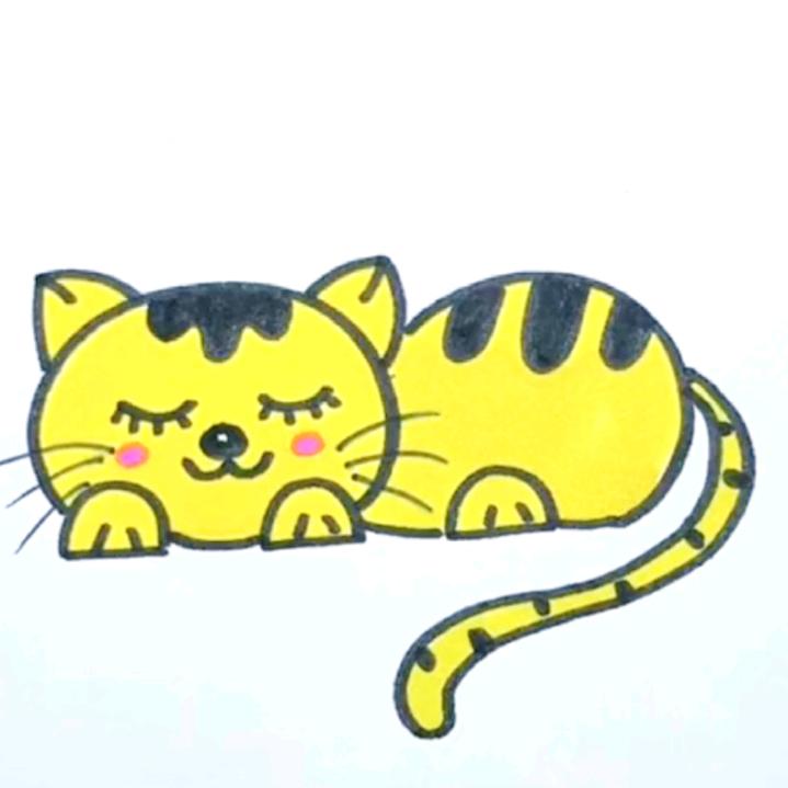 小猫咪儿童简笔画