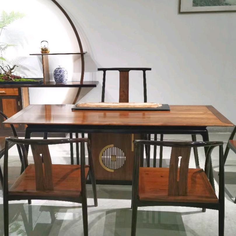 西安实木大板茶桌，茶台，小程