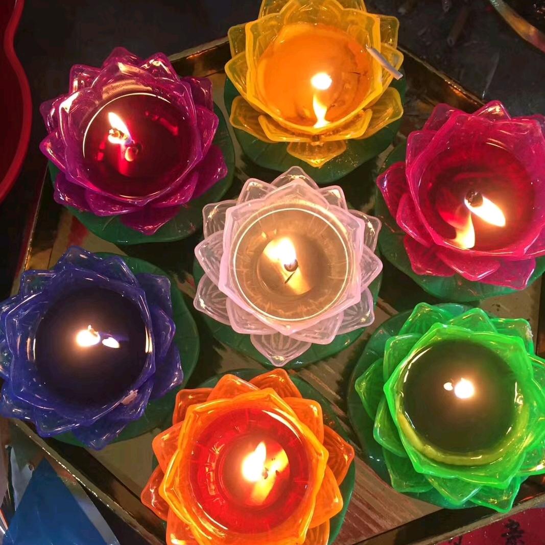 圣彩莲工艺莲花酥油灯源头工厂