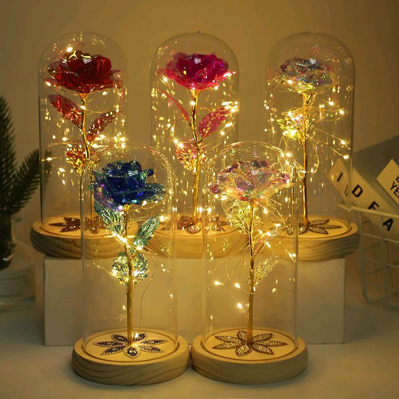 永生花玻璃罩 玫瑰花