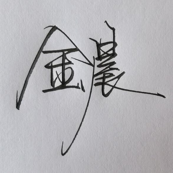 金晨手写