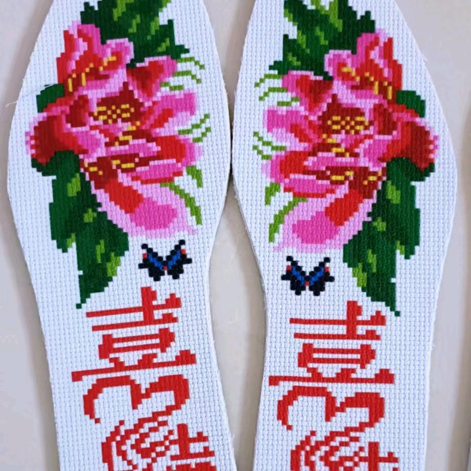 蓝天手工鞋垫印花布