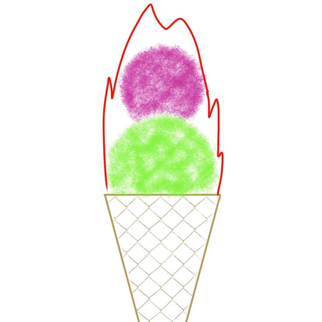 冬日限定火焰雪糕