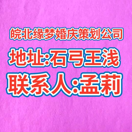 皖北缘梦婚庆策划公司金牌主持:孟莉