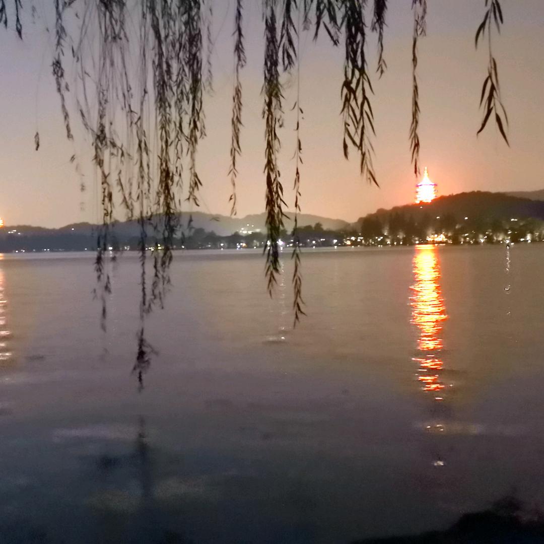 霓虹灯下的身影