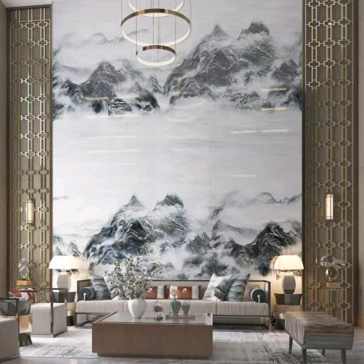 宏宇瓷砖，定制岩板背景墙