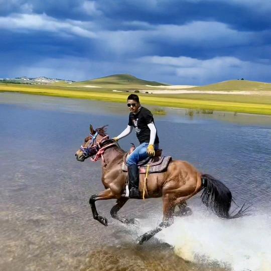 马背上的小伙（艳杰）