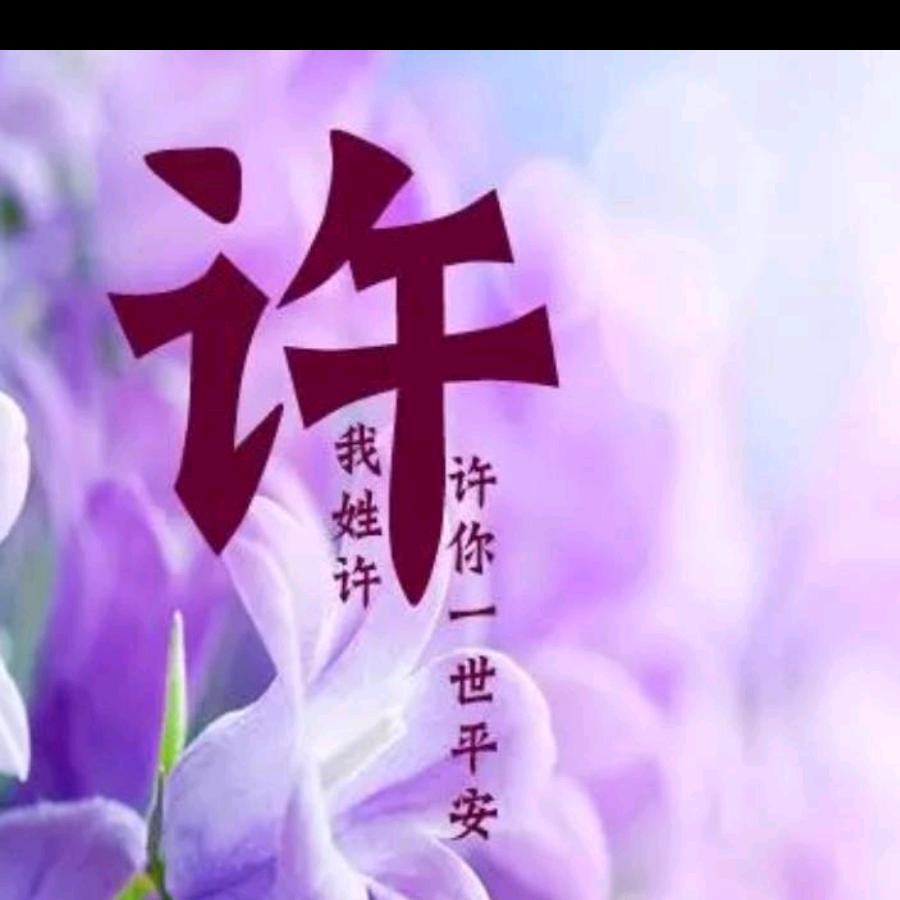 我姓许，？我心许