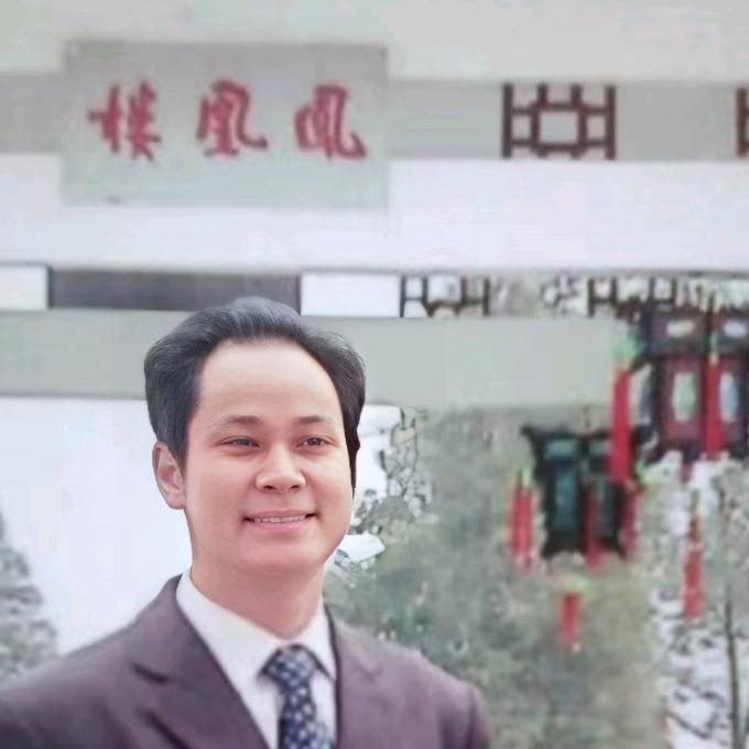 陈占文桃花源毛笔水写布