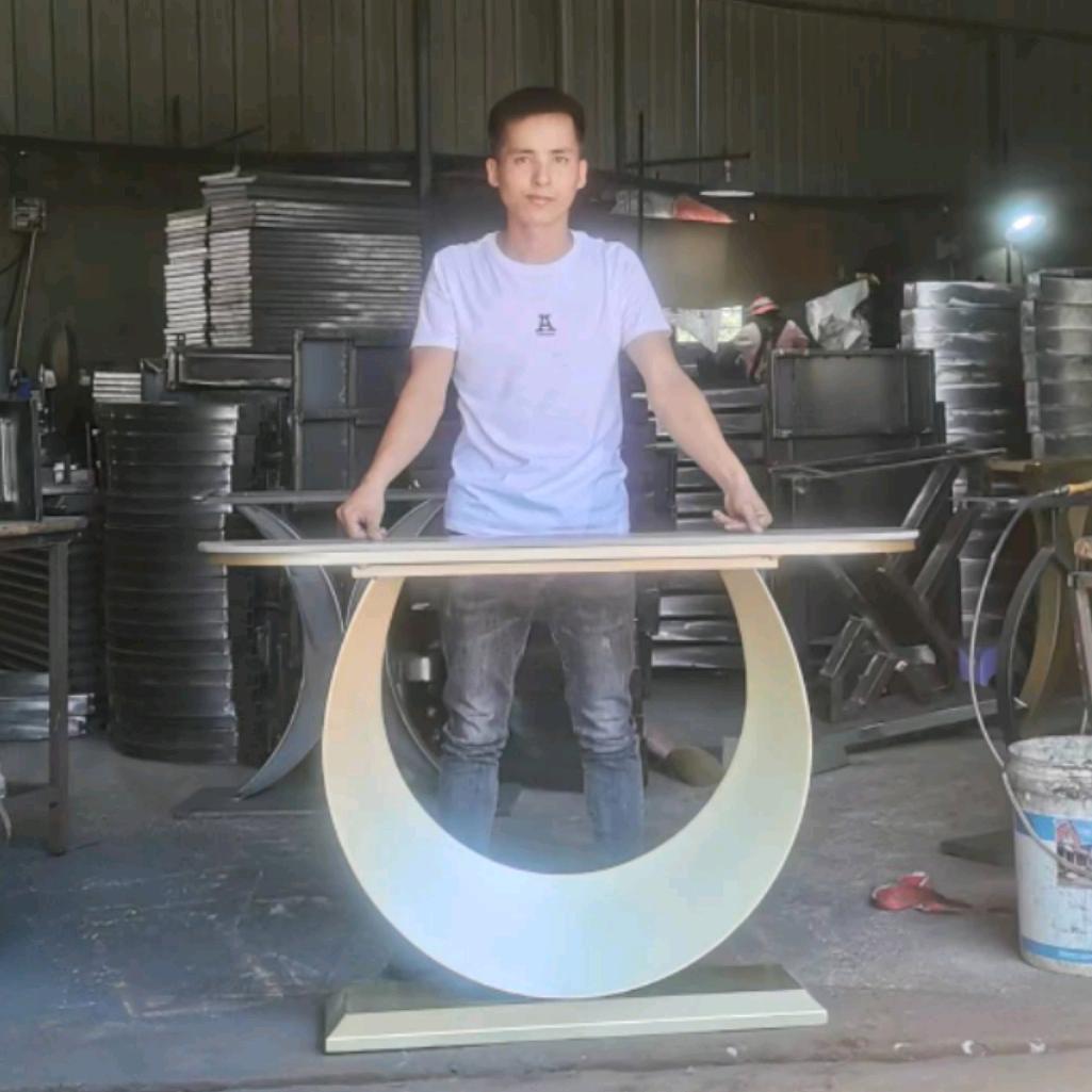 金属岩板家具玄关桌厂满屋秀-铁艺大王