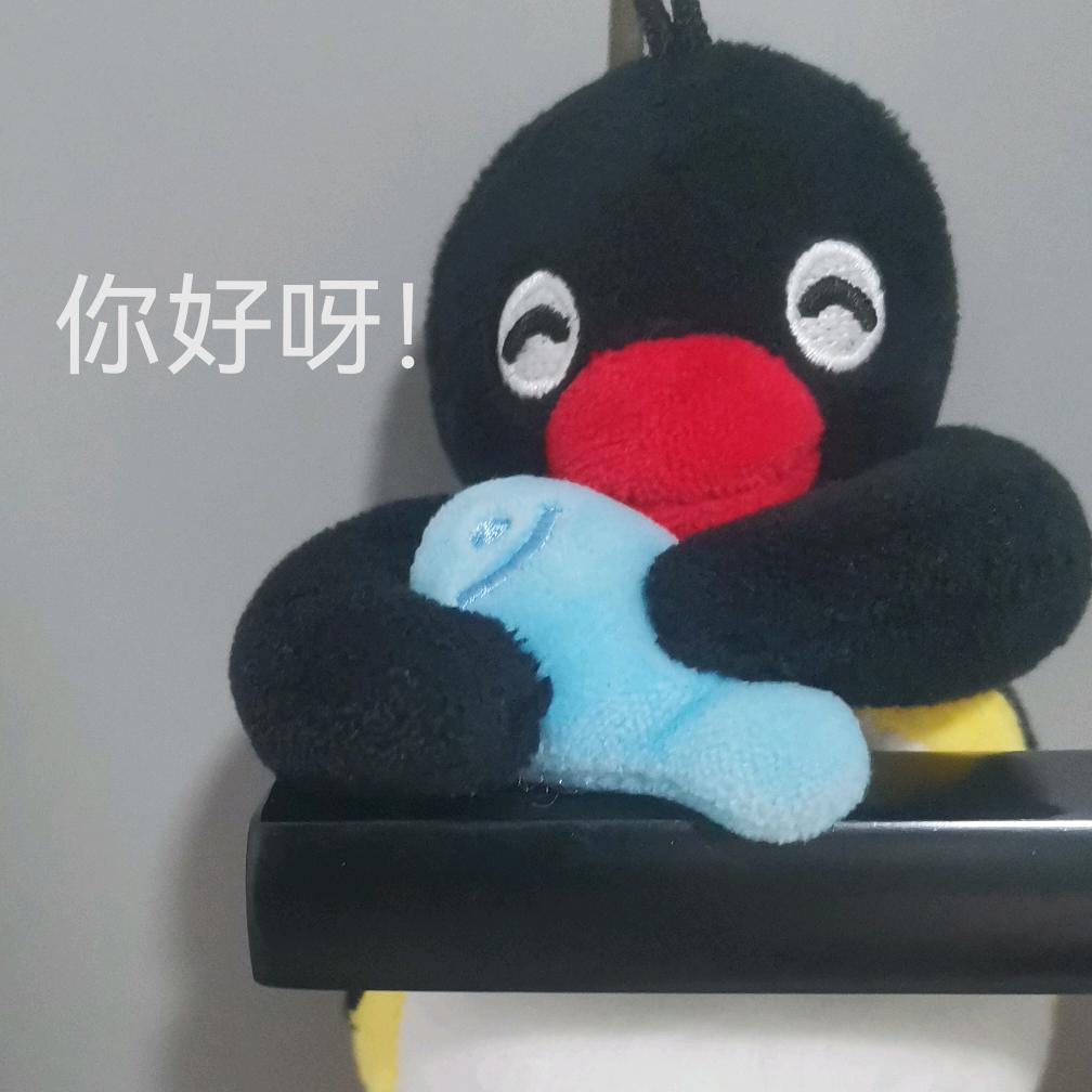 在南极吃鱼的小企鹅