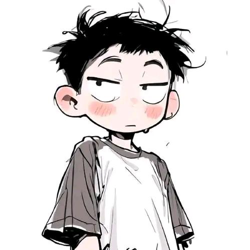 采蘑菇的小伙子