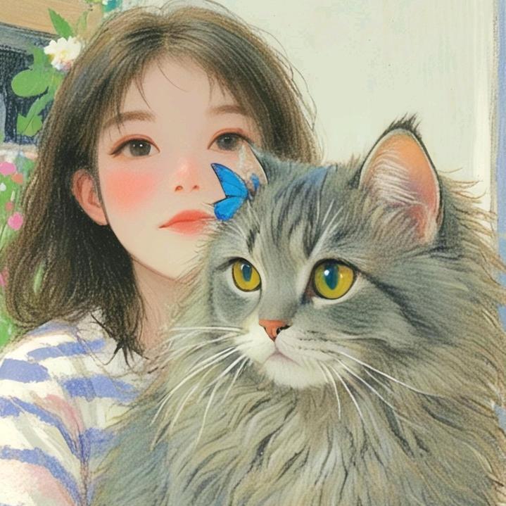 肉肉是长毛蓝猫😸