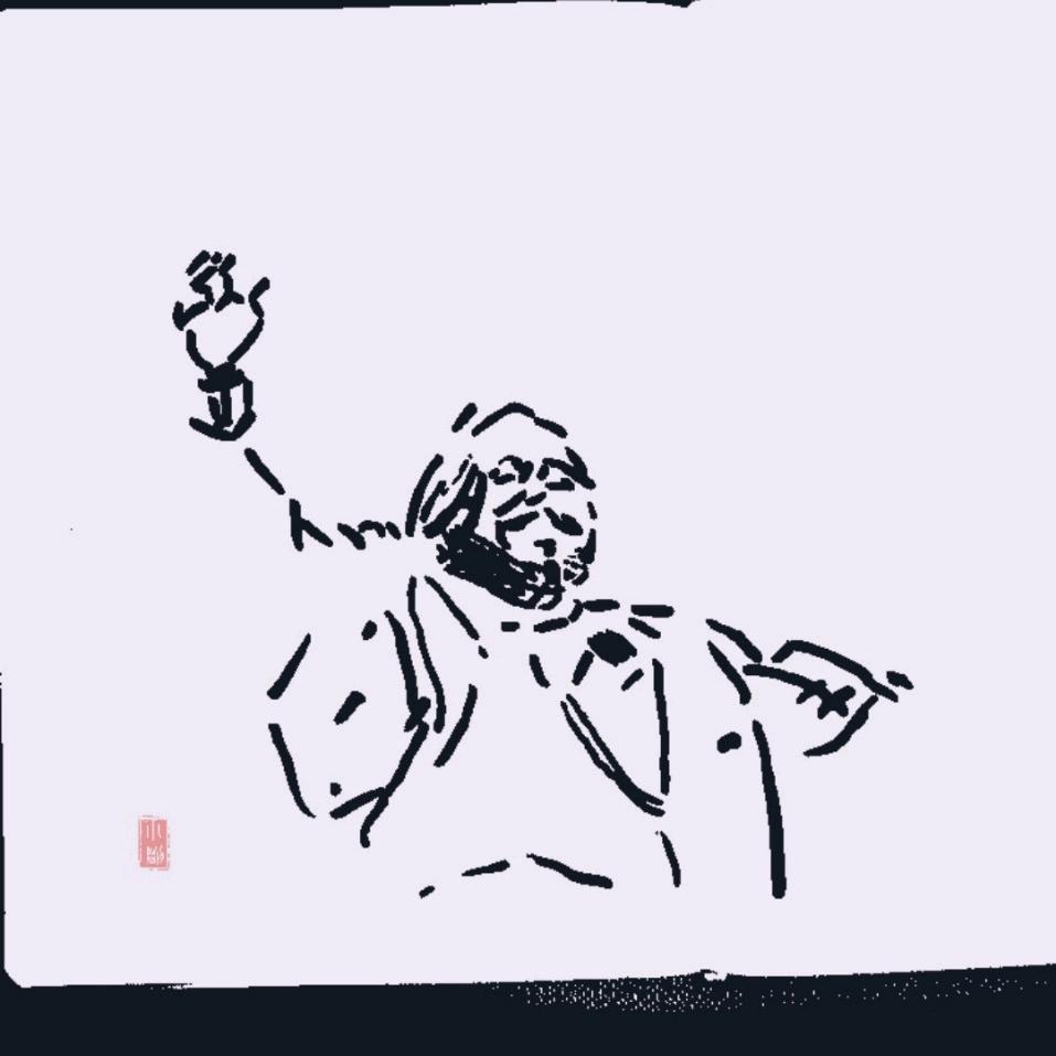 蓝蓝的天上白云飘