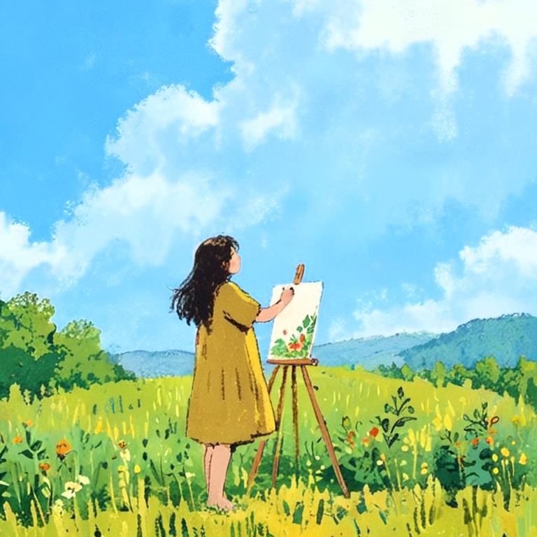 杨一十的油画