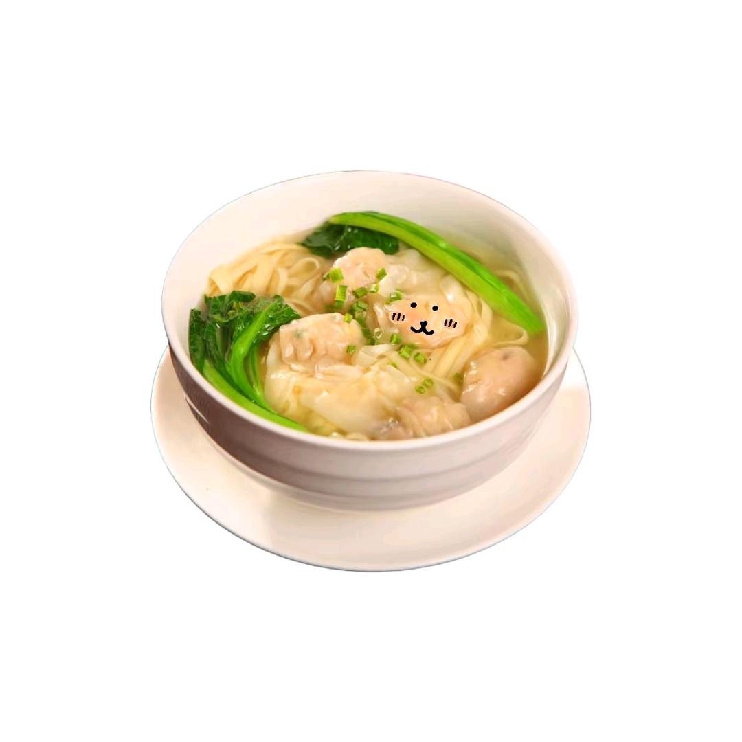 一口三个大馄饨🏂