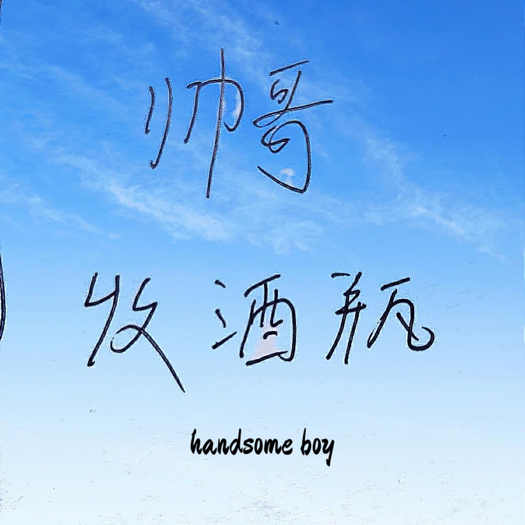 收陶瓷酒瓶的网红handsome boy