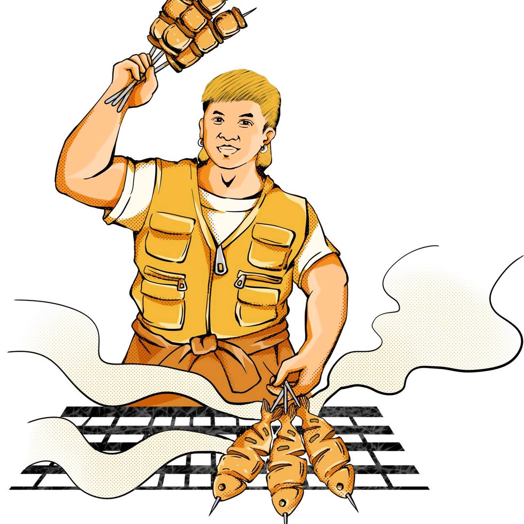 黄毛家.小黄鱼烧烤   林日赋