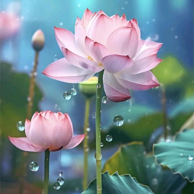 雨涤莲花