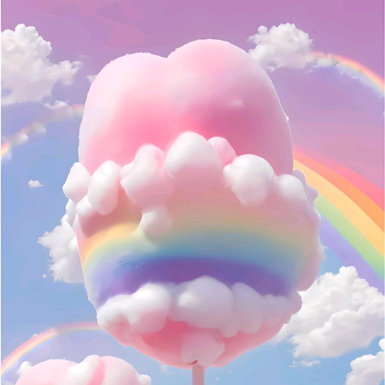 彩虹棉花糖