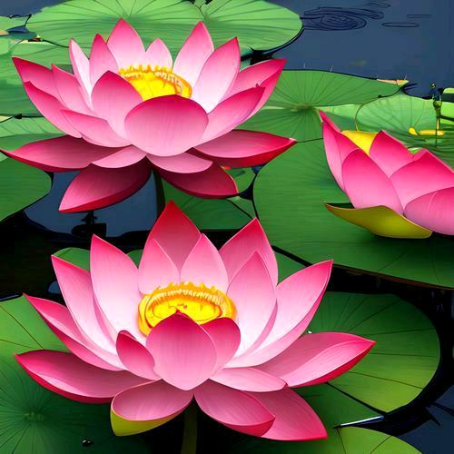 朵朵莲花。