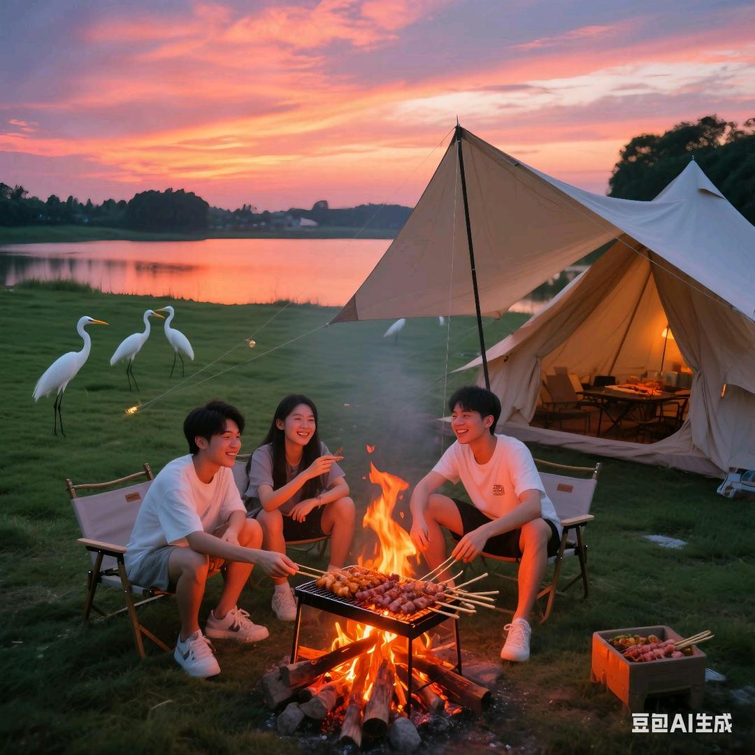 露营烧烤团建来白鹭湾营地：儿童游乐免费玩