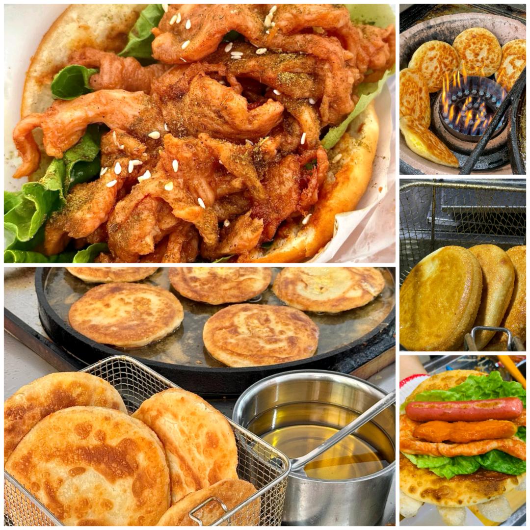 路边摊的烤炉鸡蛋灌饼🥞