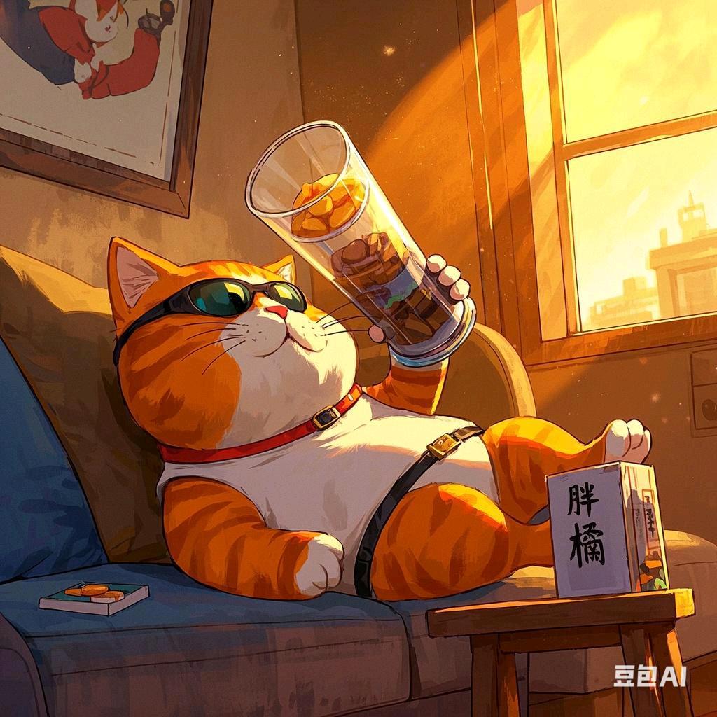 一只小胖橘