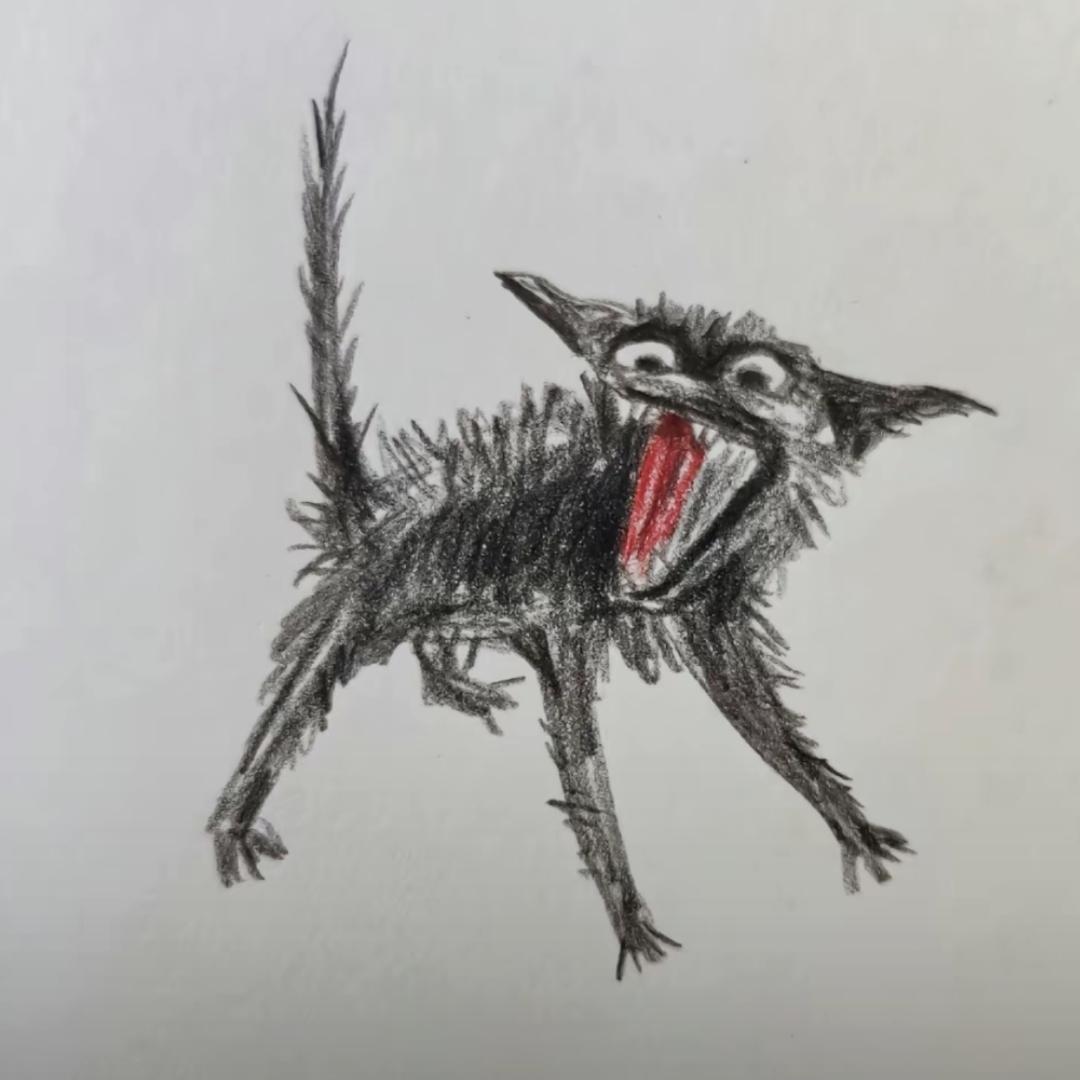 炸毛小狗哇哇叫