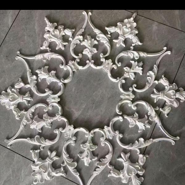 石膏拼花灯盘手工线条