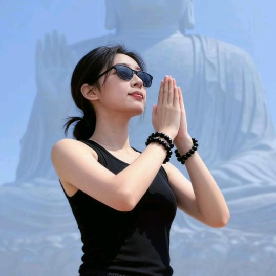 晚照对晴空