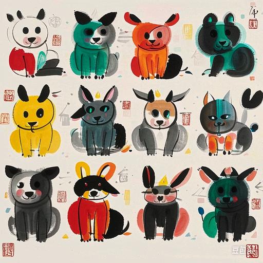 12生肖小油画