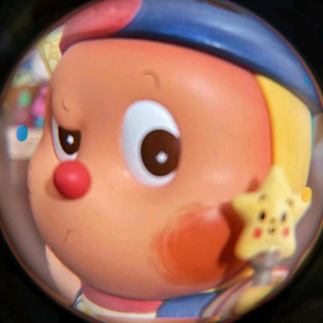 星星人高举着魔法棒给摩尔庄园变成星星花园