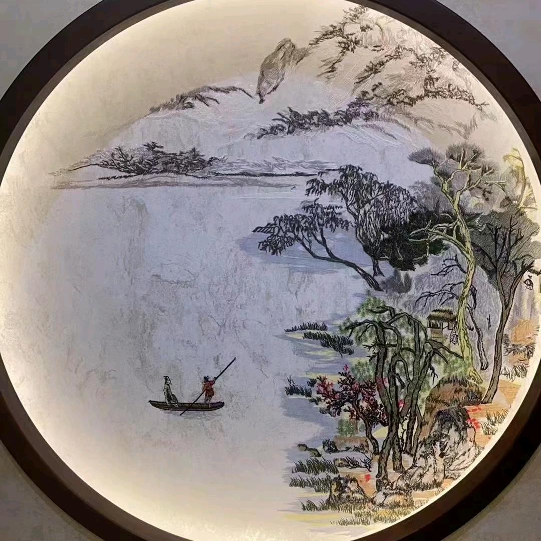 湘绣软装背景墙