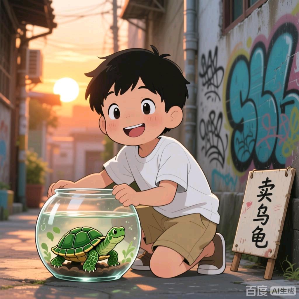 卖乌龟的小男孩🐢（小绿帽版）