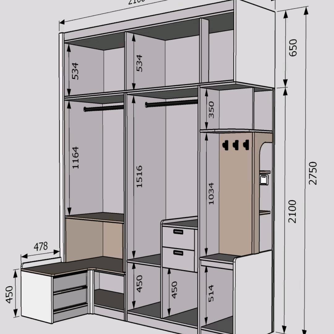 全屋定制柜子榻榻米衣帽间