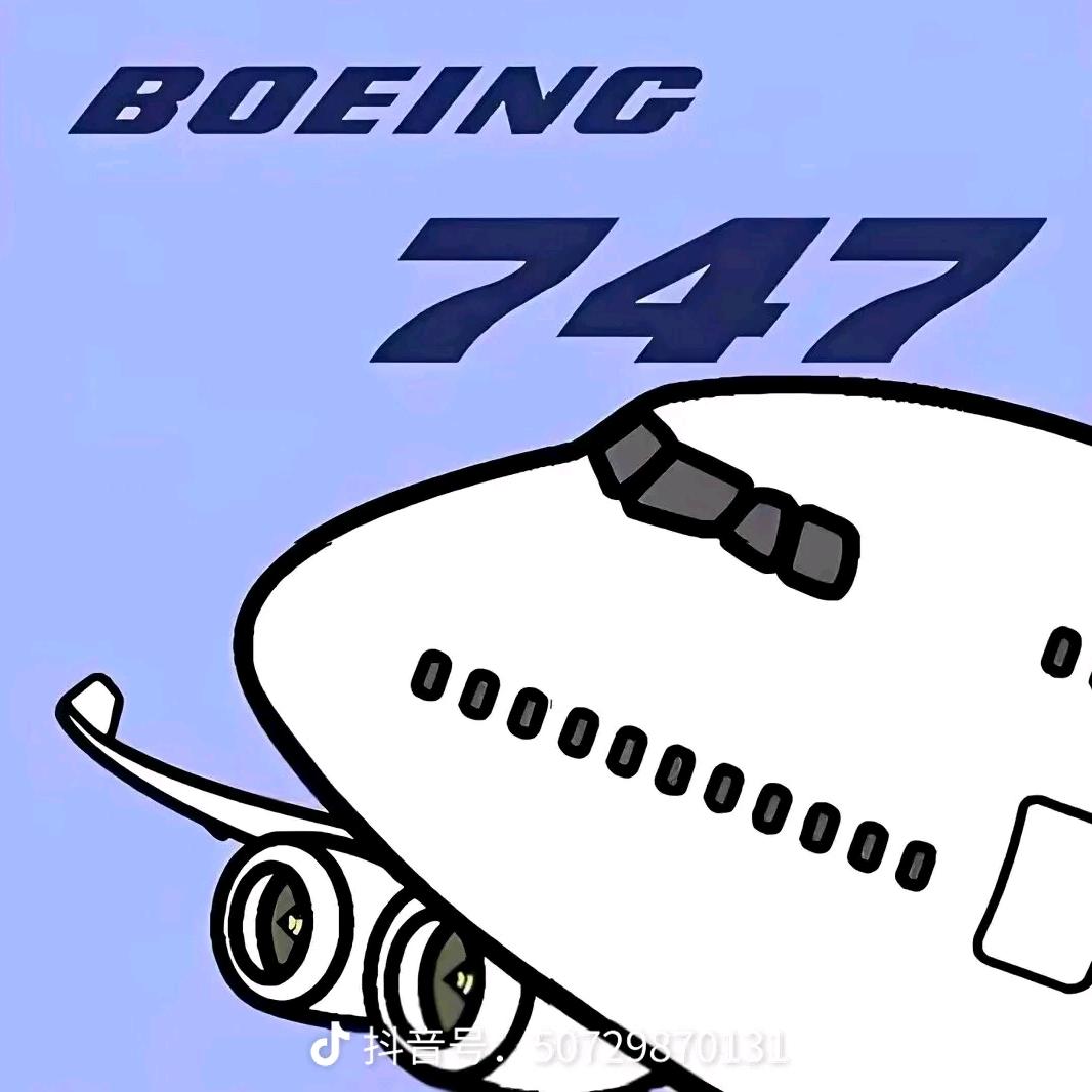 一架刚起飞的波音747