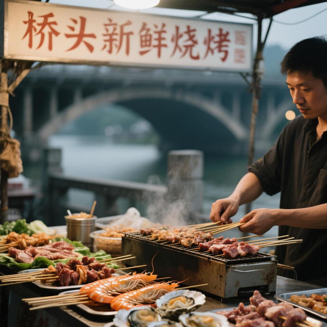 桥头新鲜烧烤