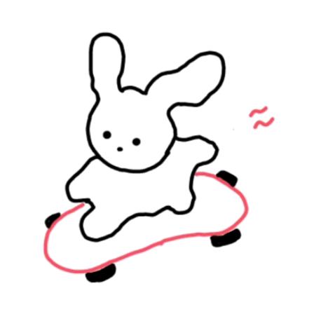 兔子骑着滑板车