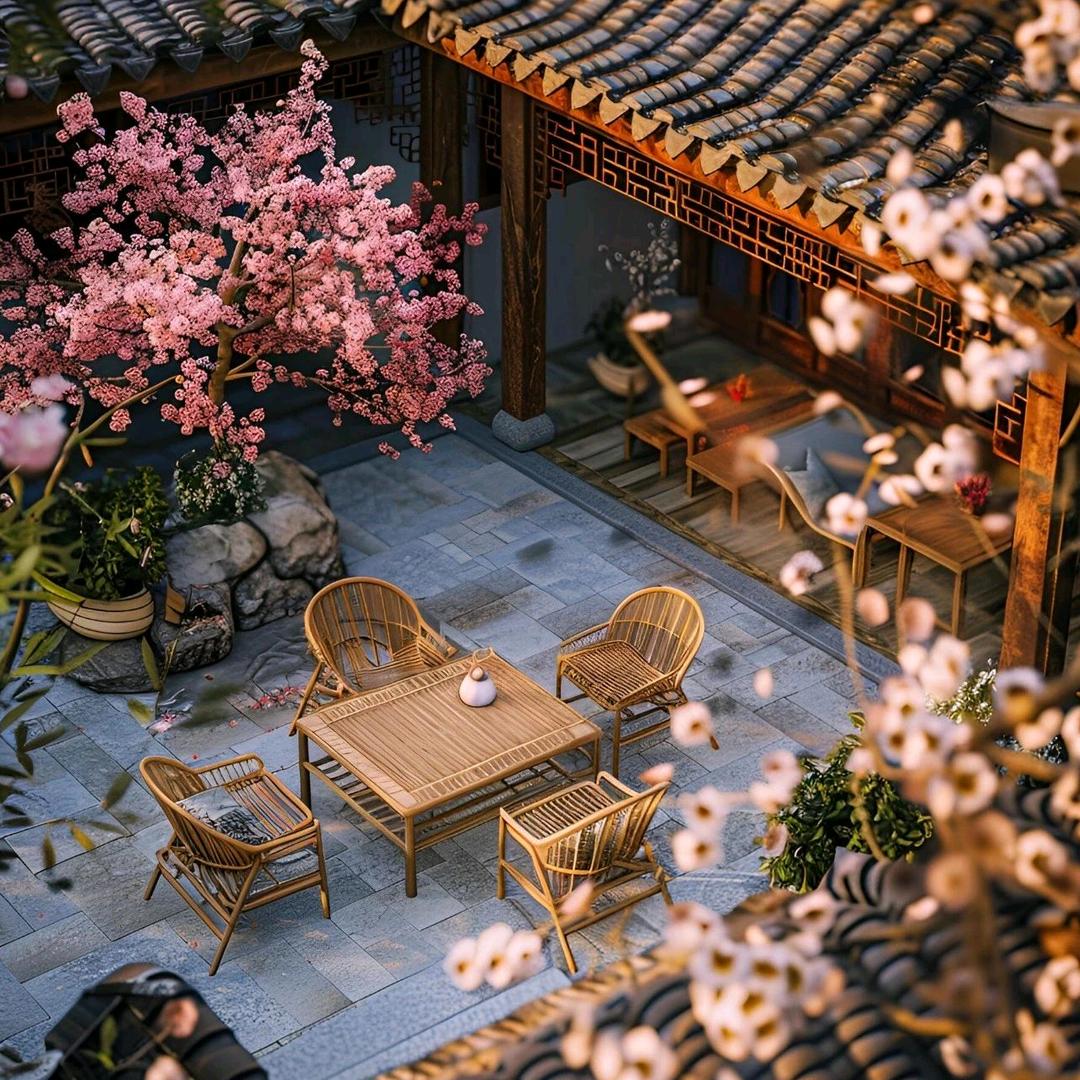 落日余晖映晚霞