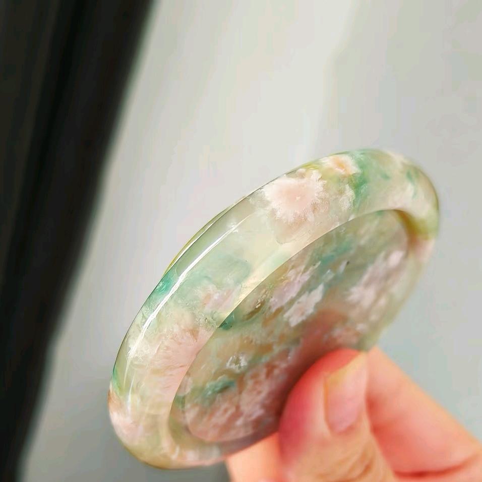 石生花玛瑙手镯定制