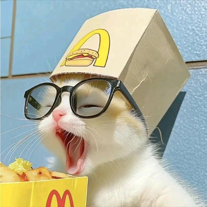 猫咪吃一口星星泡饭