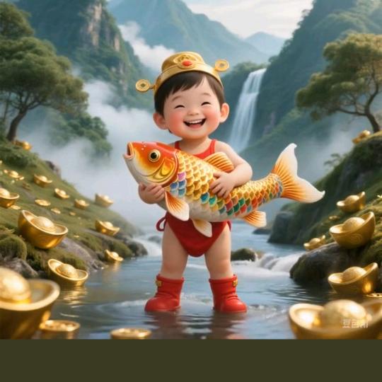 萌娃童子送财