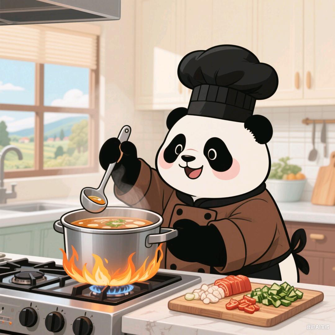 小熊猫饿了