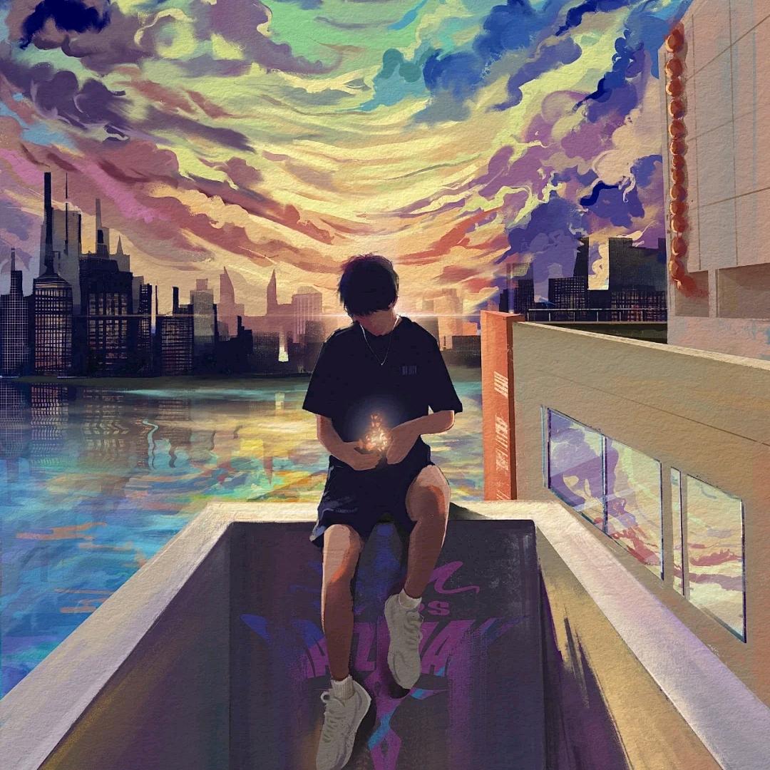 暖橙剪影