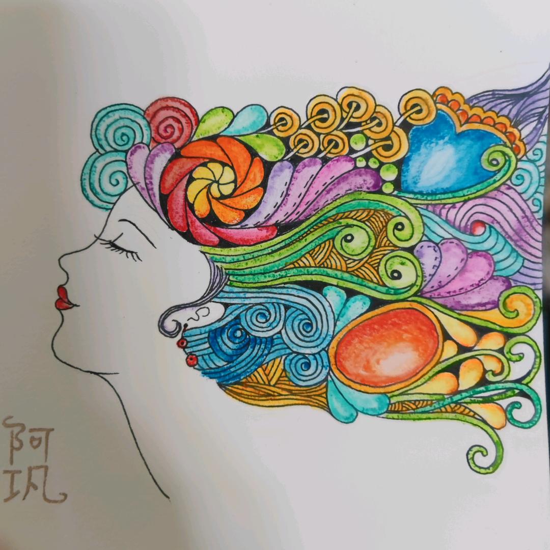 阿巩禅绕画