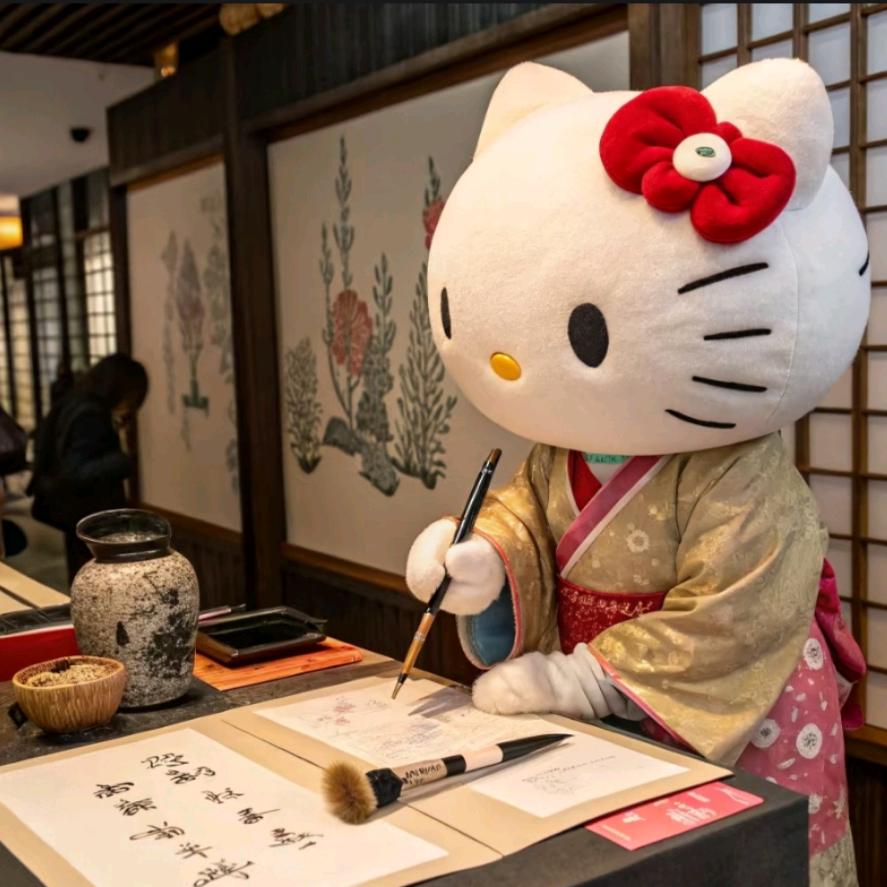 helloKitty写书法
