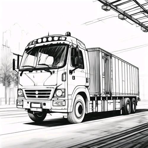 开卡车的小青年